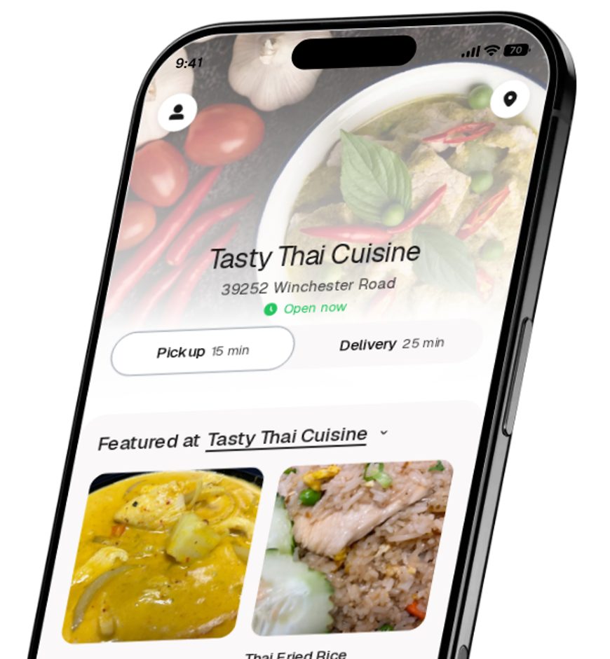 Tasty Thai Cuisine app preview